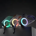 Retractable Dog Leash with LED Light — 16.5 ft, for Small & Medium Dogs