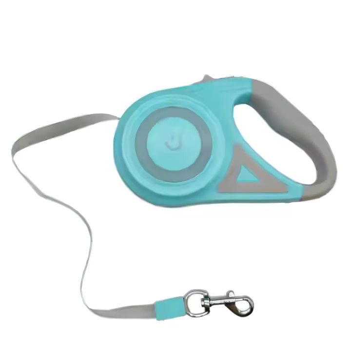 Retractable Dog Leash with LED Light — 16.5 ft, for Small & Medium Dogs