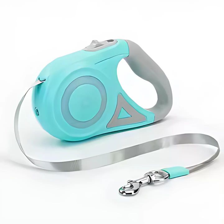 Retractable Dog Leash with LED Light — 16.5 ft, for Small & Medium Dogs
