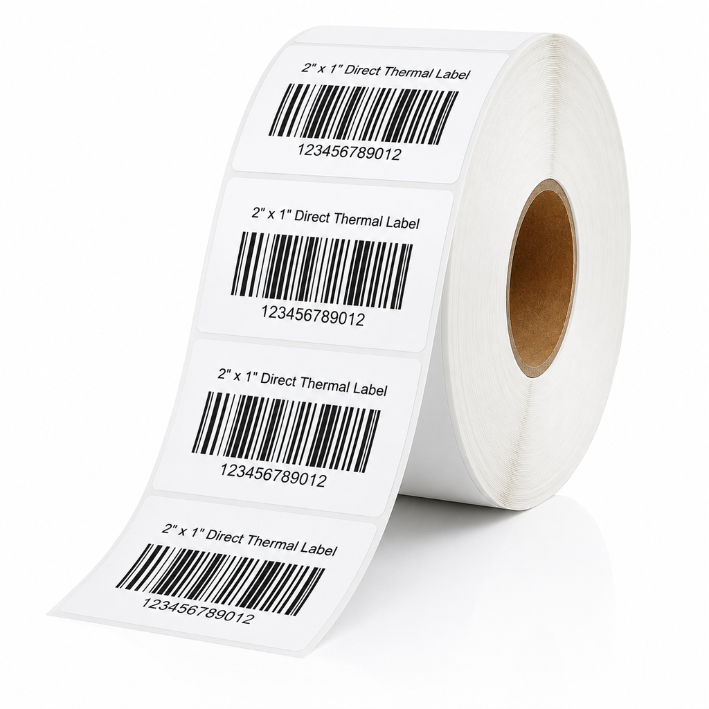 2" × 1" Direct Thermal Labels — 1,000 Labels Per Roll